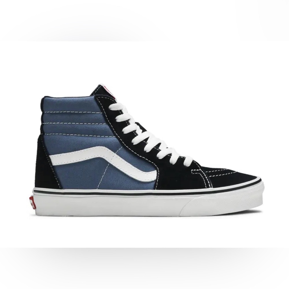 Vans Men's High-Top Sneakers - Black, Blue, and White, Size Mens 6.5, Women’s 8